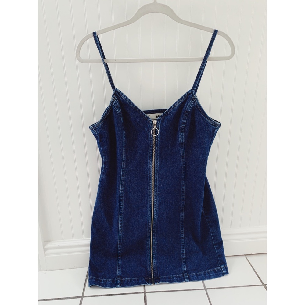 Top Shop Denim Zippered Dress